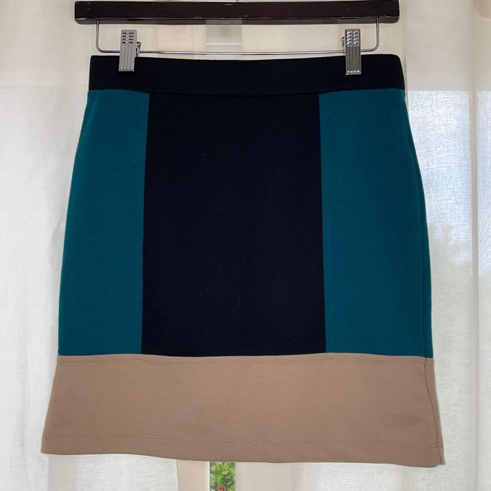 F21 Color Block Mini Skirt